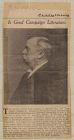William H. Osborn newspaper clipping with photo